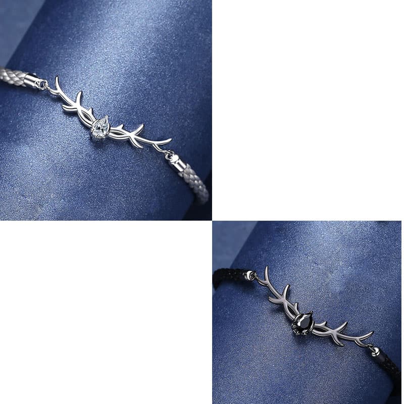 Pulseira de casal feminina em cor prata 6