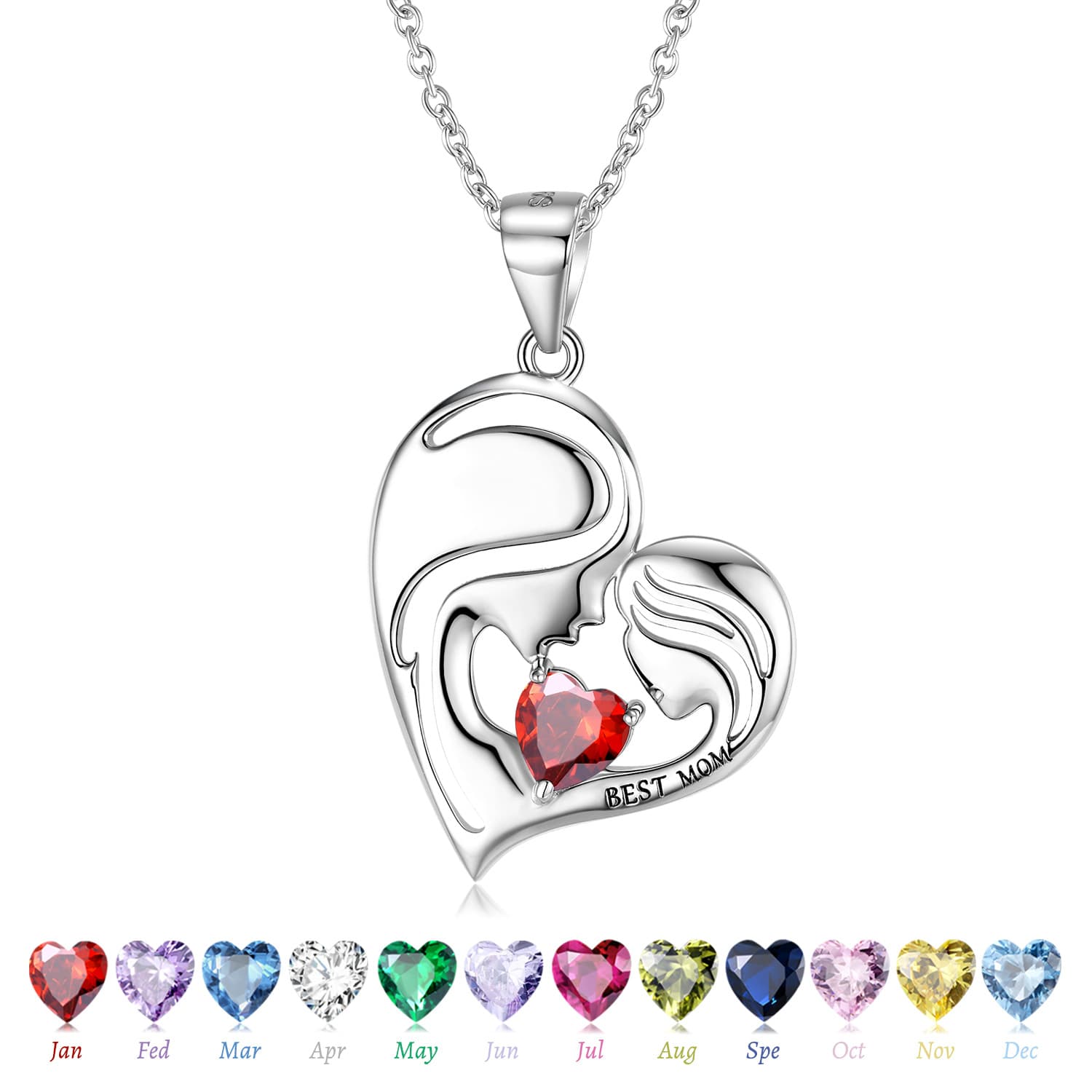 S925 Sterling Silver Best Mom Colar Mother'S Day Series Colar