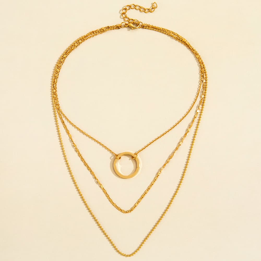 Colar Circular com Corrente para Clavícula Feminino 2