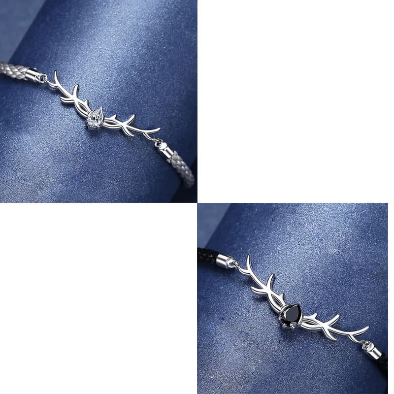 Pulseira de casal feminina em cor prata 4