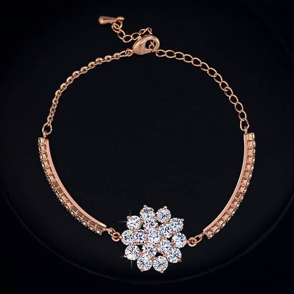 Pulseira de zircônia cúbica para mulheres