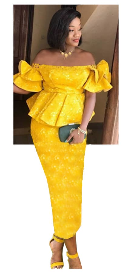 Vestido de um ombro só com babados, estilo de celebridade feminina 4