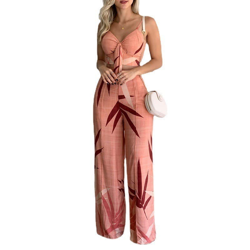 Conjunto de calça casual estampada 9