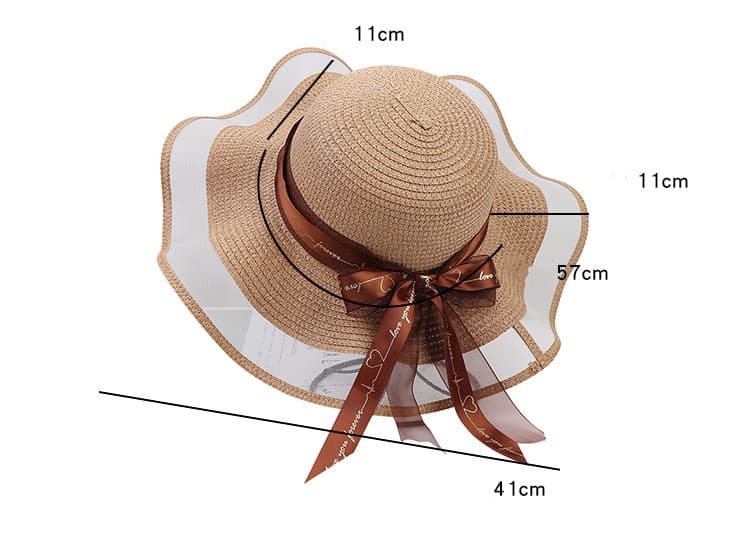 Chapéu de praia feminino com aba larga e proteção solar para atividades ao ar livre.