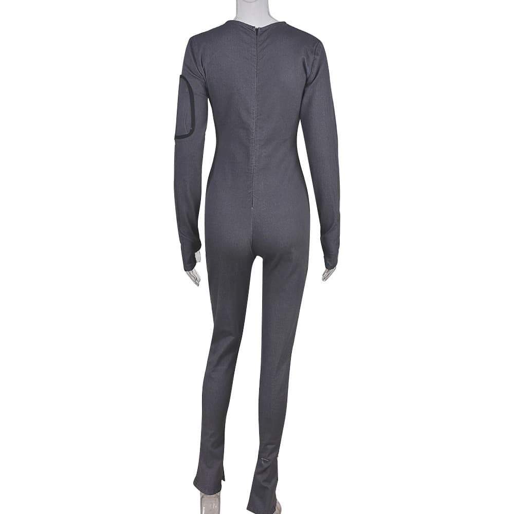 Macacão jeans justo para mulheres 4