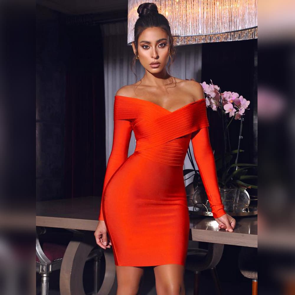 Vestido curto feminino justo com cintura elástica para festa 5