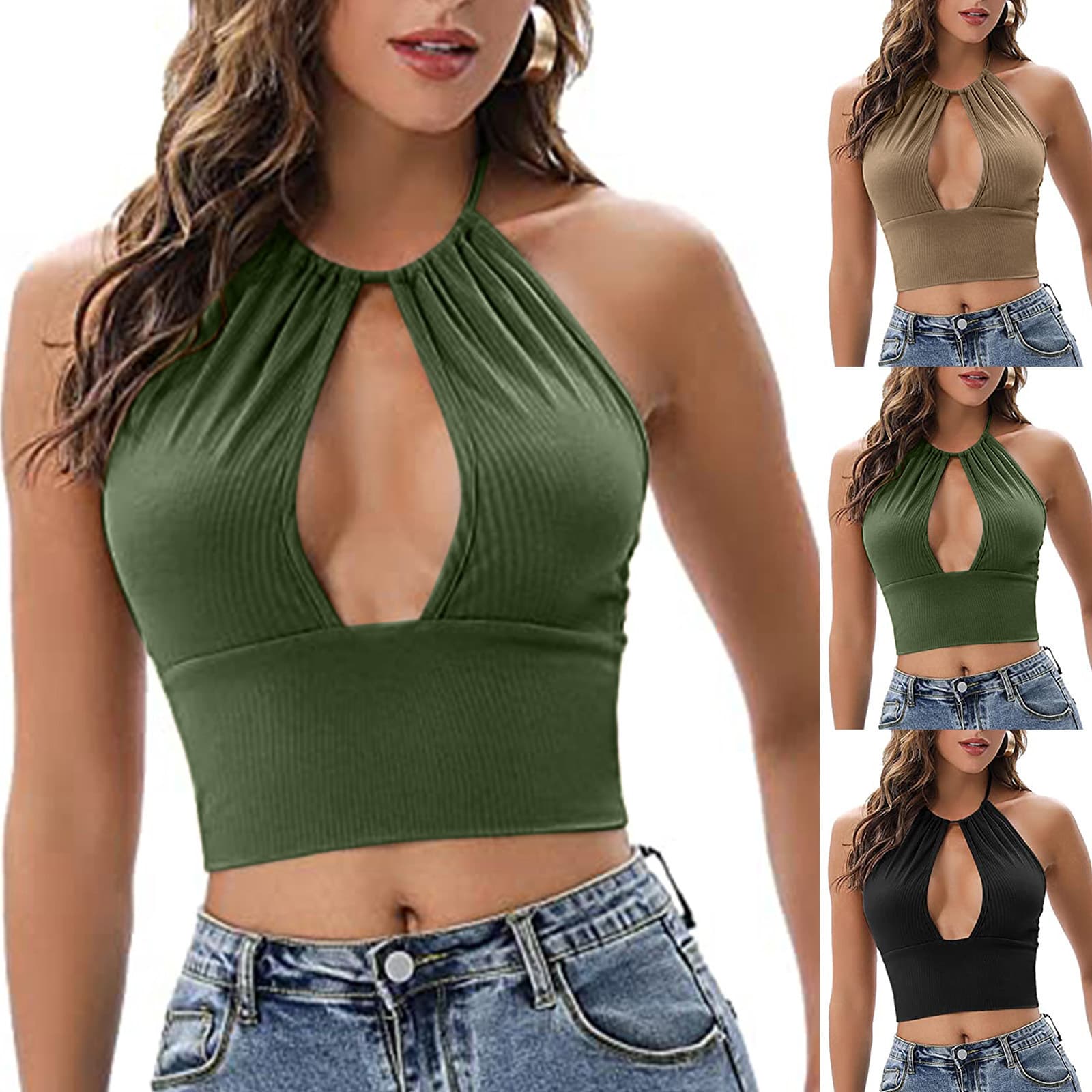 Camisole Halter Vest Feminino VerãO Sexy Hollow Tops