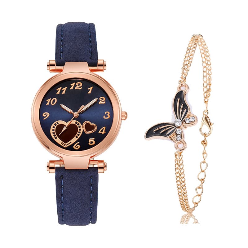 Relógio feminino estilo INS com estampa de amor 10