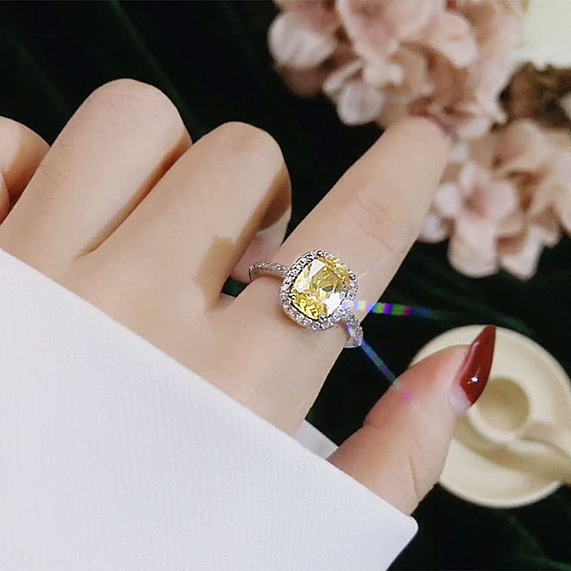 Rings For Feminino Bridal Wedding Anelli Trendy Joias Engagement Anel White Gold Color Anillos