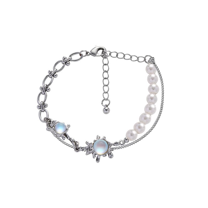 Pulseira de pérolas com costura para mulheres 5