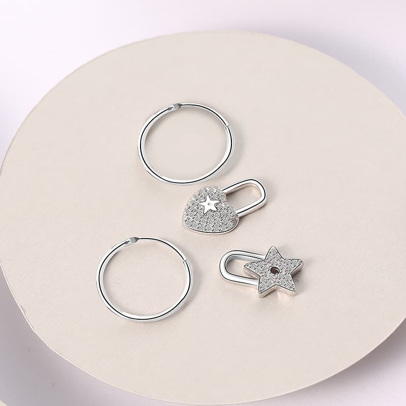 Joias femininas Damira em cor prata de lei S925