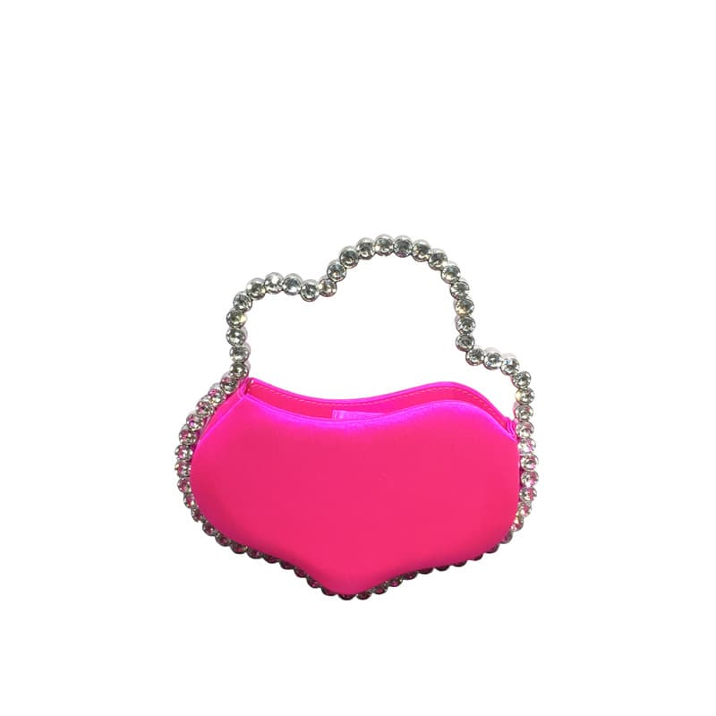 Nova bolsa de mão irregular com strass para mulheres 7