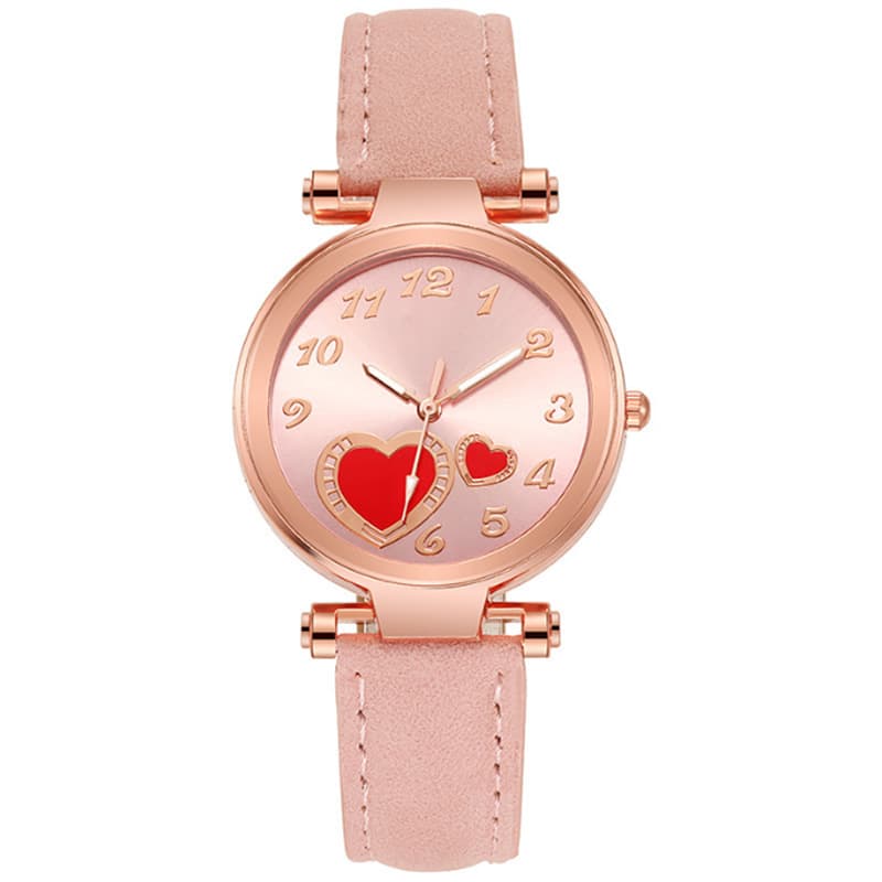 Relógio feminino estilo INS com estampa de amor 14