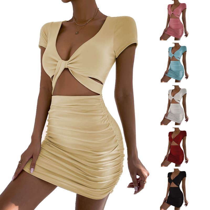 Vestido Feminino De Manga Curta 3
