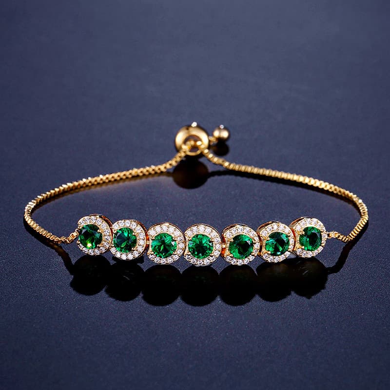 Pulseira Feminina Ajustável Com Zircônia