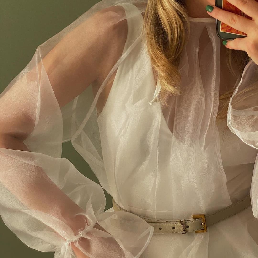 Blusa feminina estilo bata, transparente e folgada 11