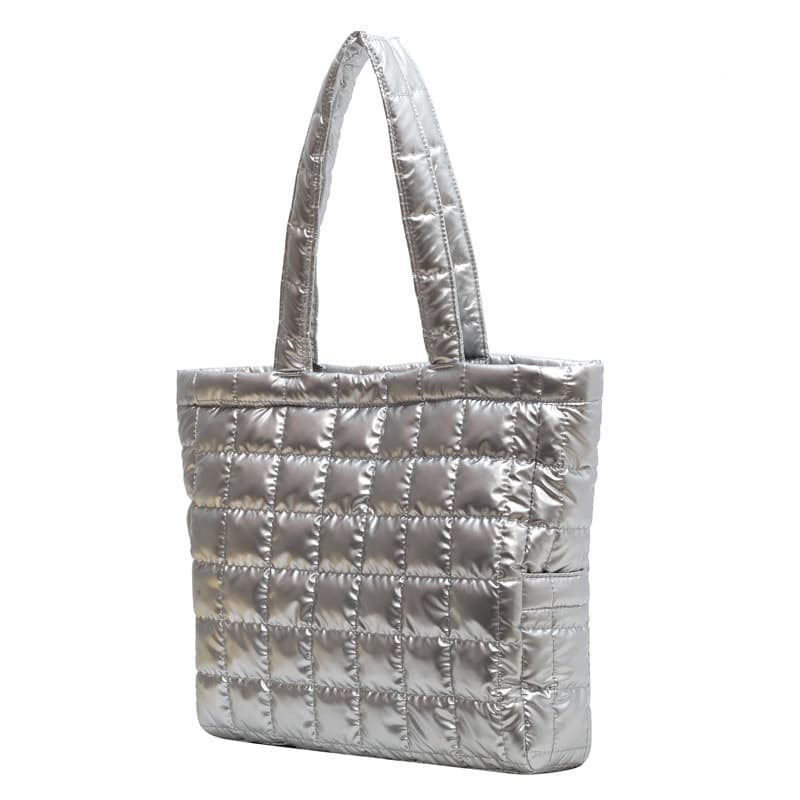 Bolsa de ombro feminina de inverno com estampa xadrez. 11