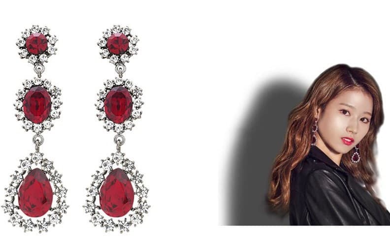 Brincos de cristal com glitter, estilo temperamento, para mulheres.