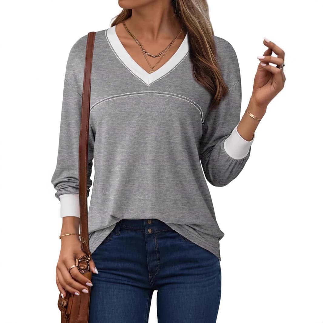 Blusa feminina fina, casual e versátil.