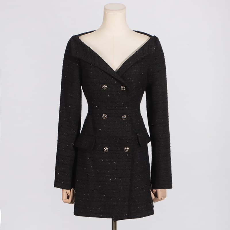 Vestido De Manga Comprida Com Ombros à Mostra, Modelagem Aci 5