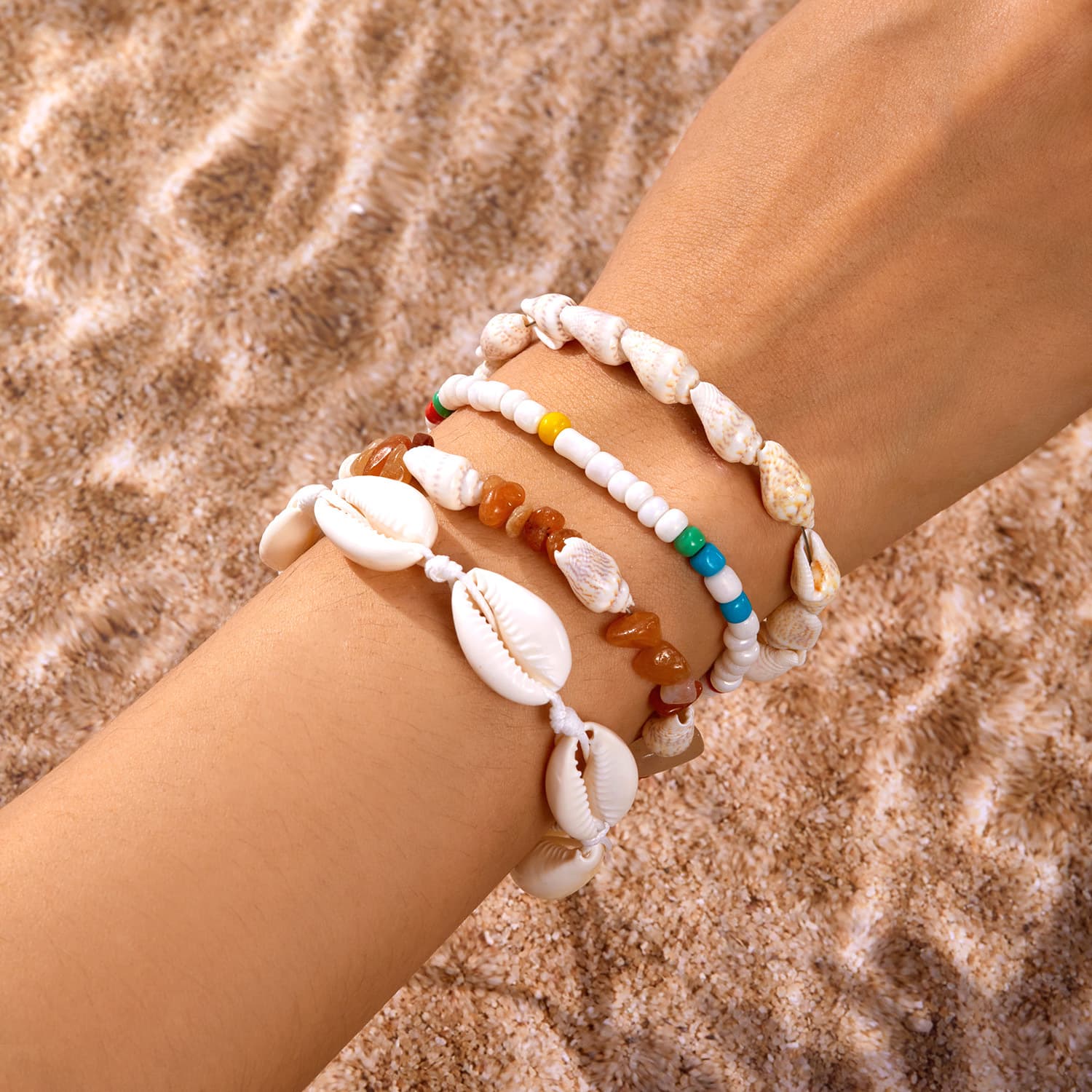 Conjunto de pulseira boêmia para férias femininas 11