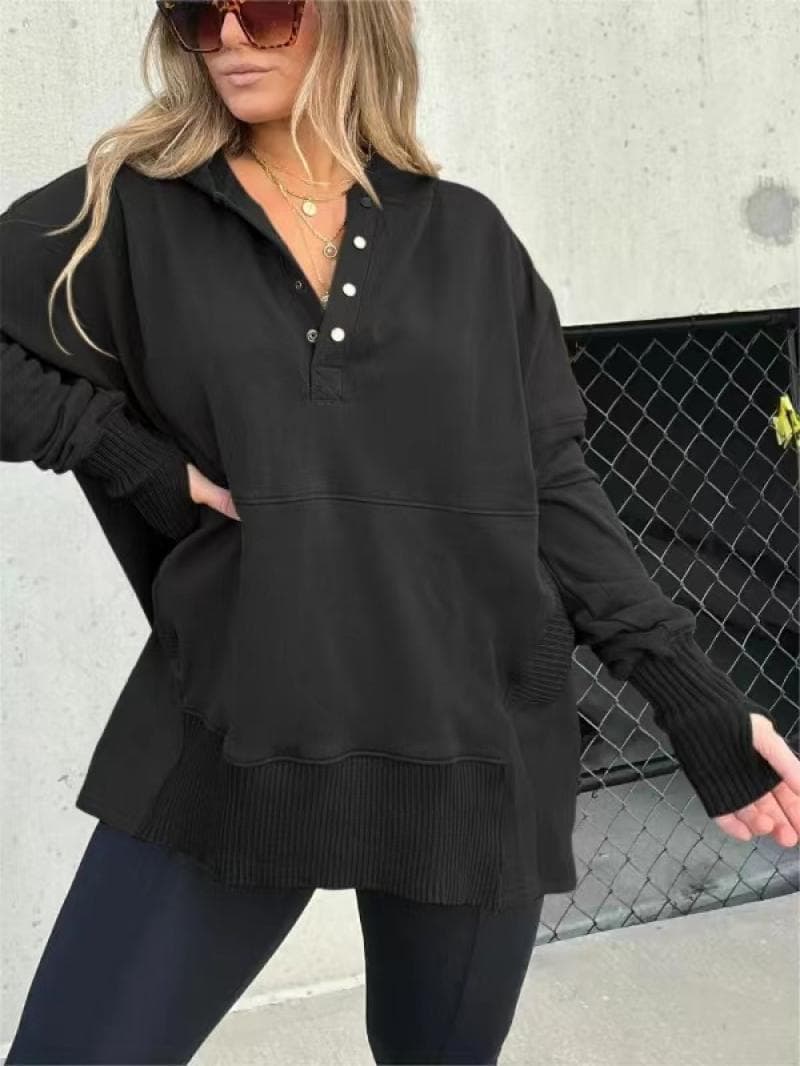 Blusa feminina folgada e casual com patchwork de fios. 4