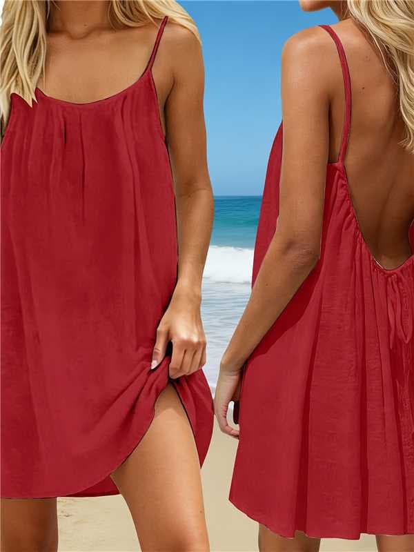 Saia Curta De AlçAs Para FéRias De Praia Femininas