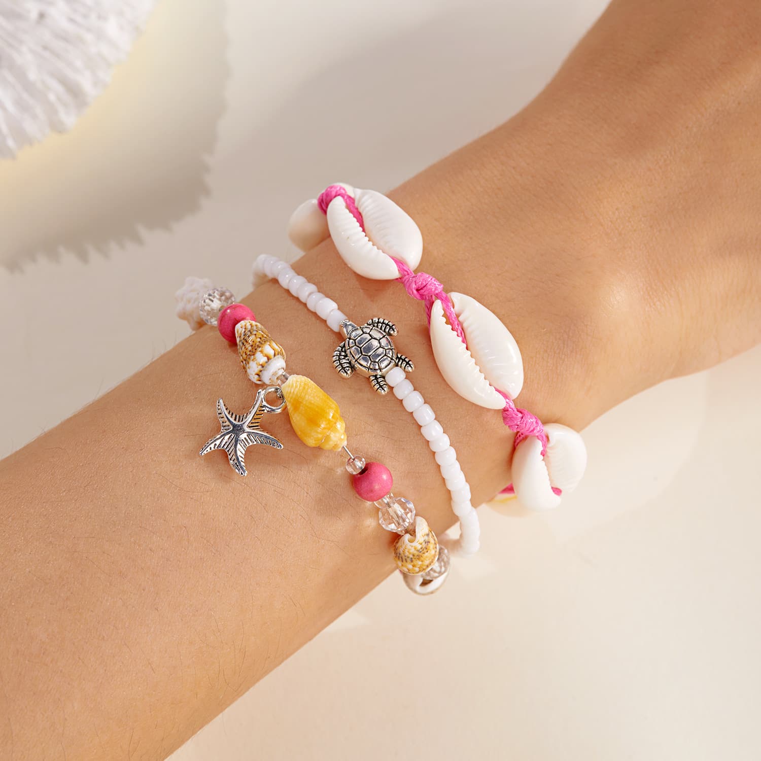 Conjunto de pulseira boêmia para férias femininas 7