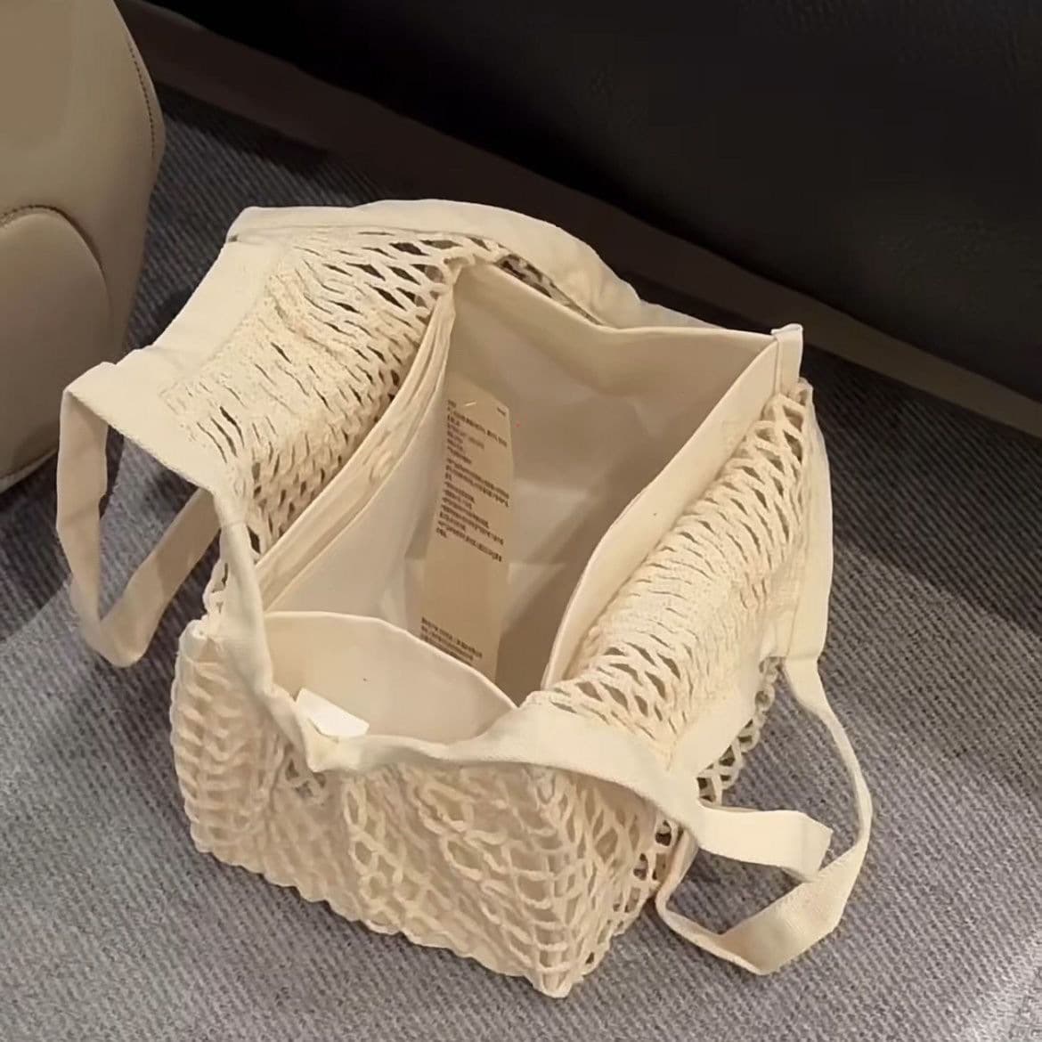 Bolsa de verão vazada em tecido para mulheres 6