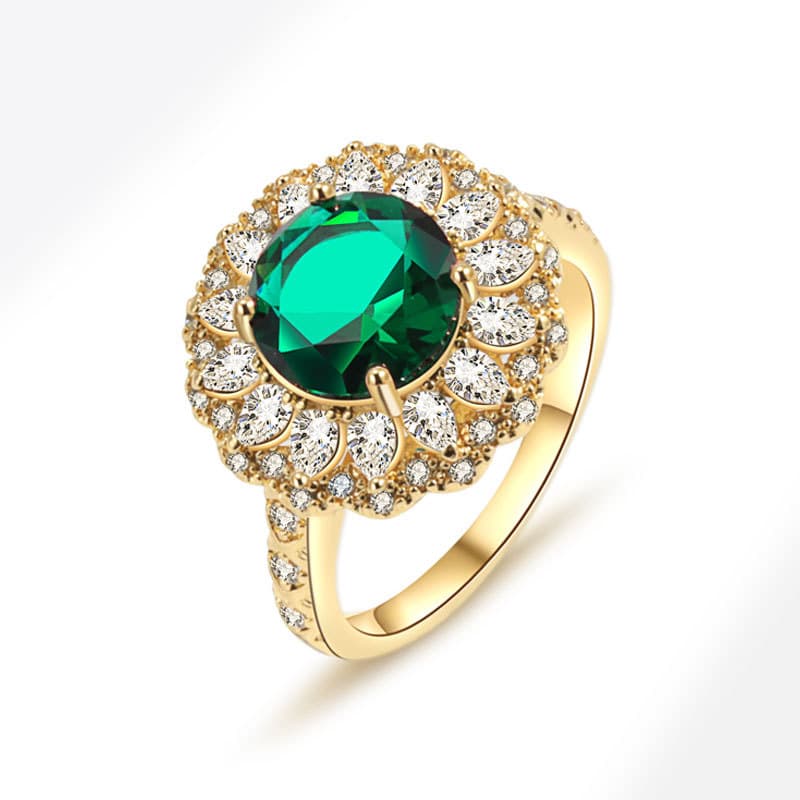 Anel cor moissanita verde 3