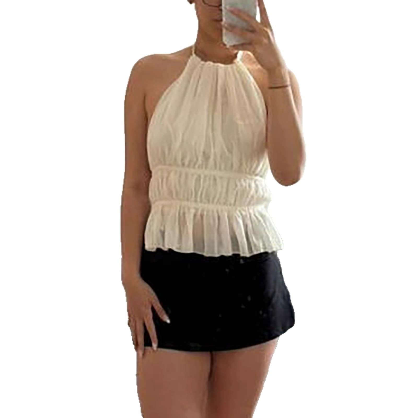 Top de alças finas sem mangas para mulheres 4