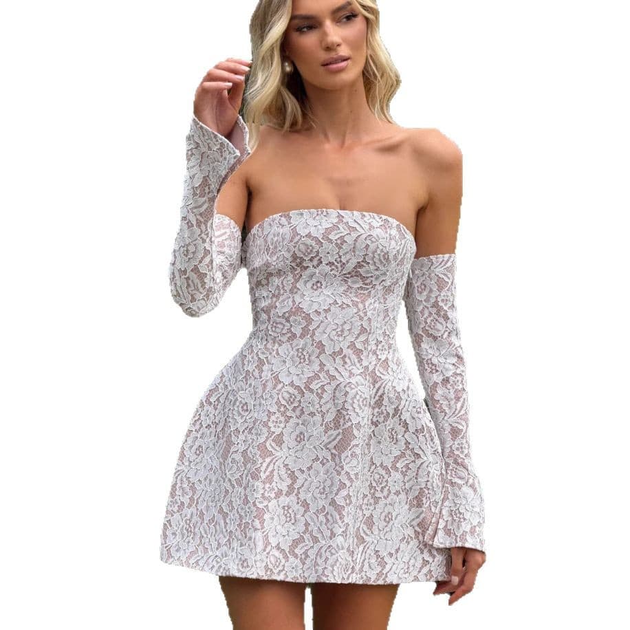 Vestido tubinho de renda feminino para o verão 2