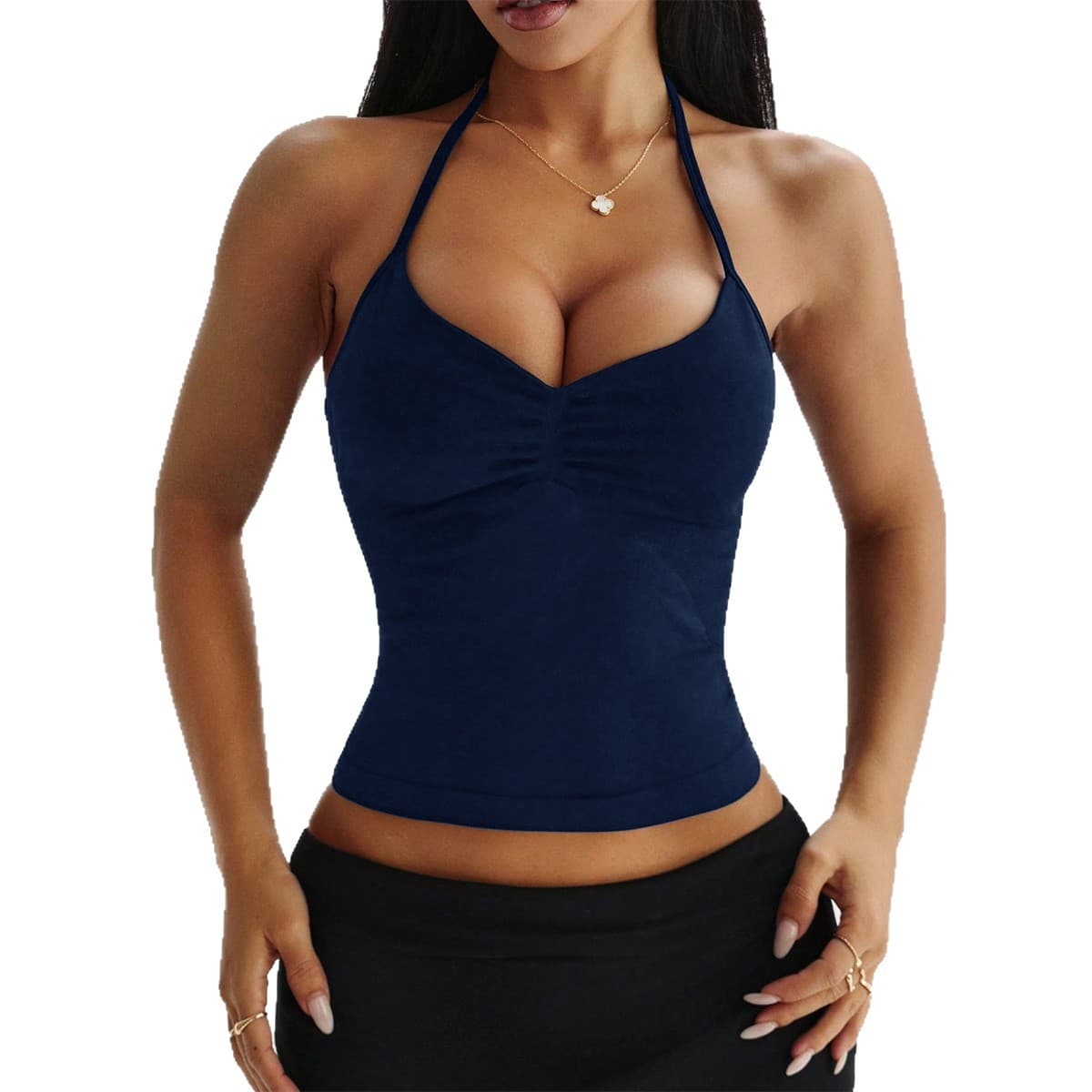 Regata versátil com decote halter para mulheres 2
