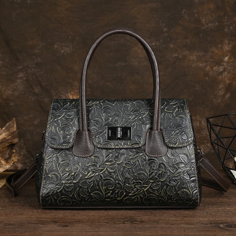 Bolsa vintage feminina em couro legítimo. 7