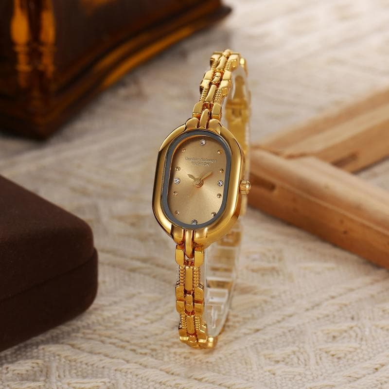Relógio de pulso feminino à prova d'água com pulseira.