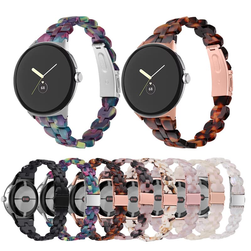 Relógio com pulseira de resina