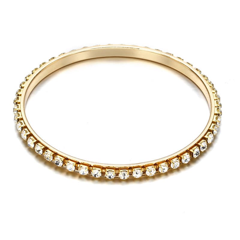 Pulseira Ornamental Multicamadas em Liga Metálica com Diamantes para Mulheres 11