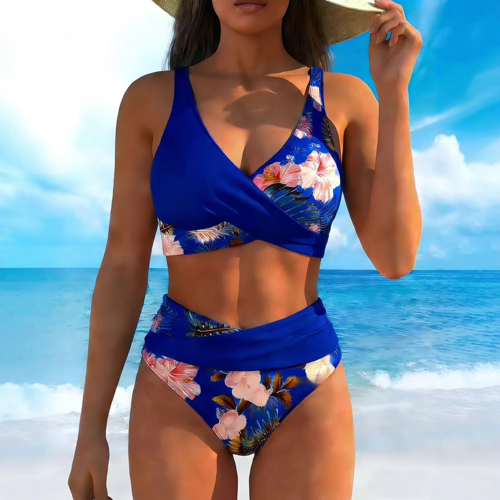 Conjunto De BiquíNi Casual Feminino Com Estampa Floral
