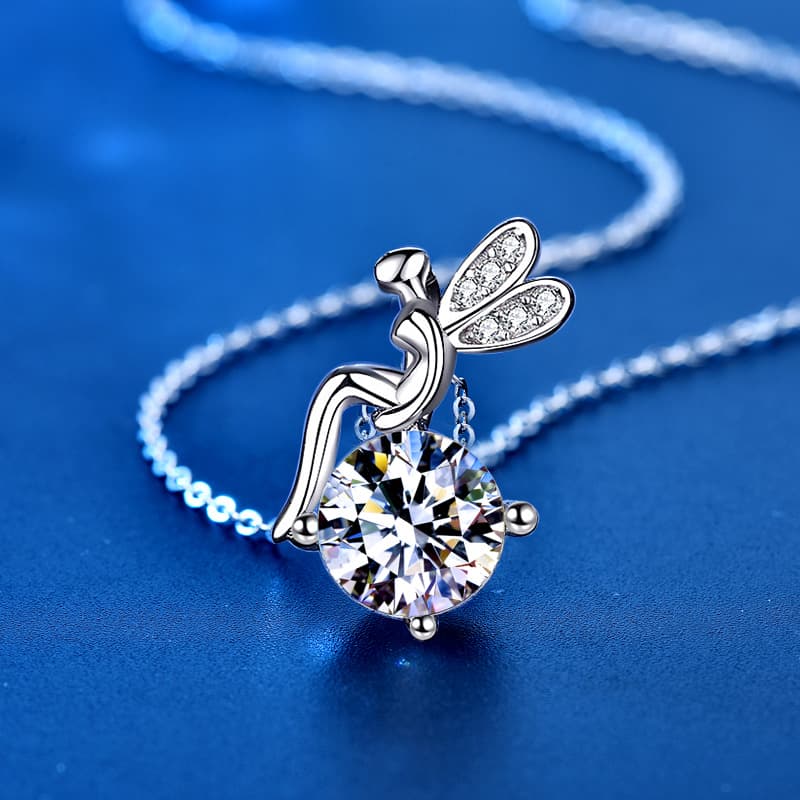Moissanite 925 Sterling Silver Farcent Colar For Feminino