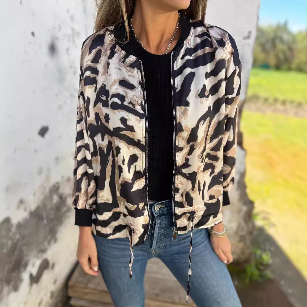 Jaqueta Zipper Casaco Top Feminino