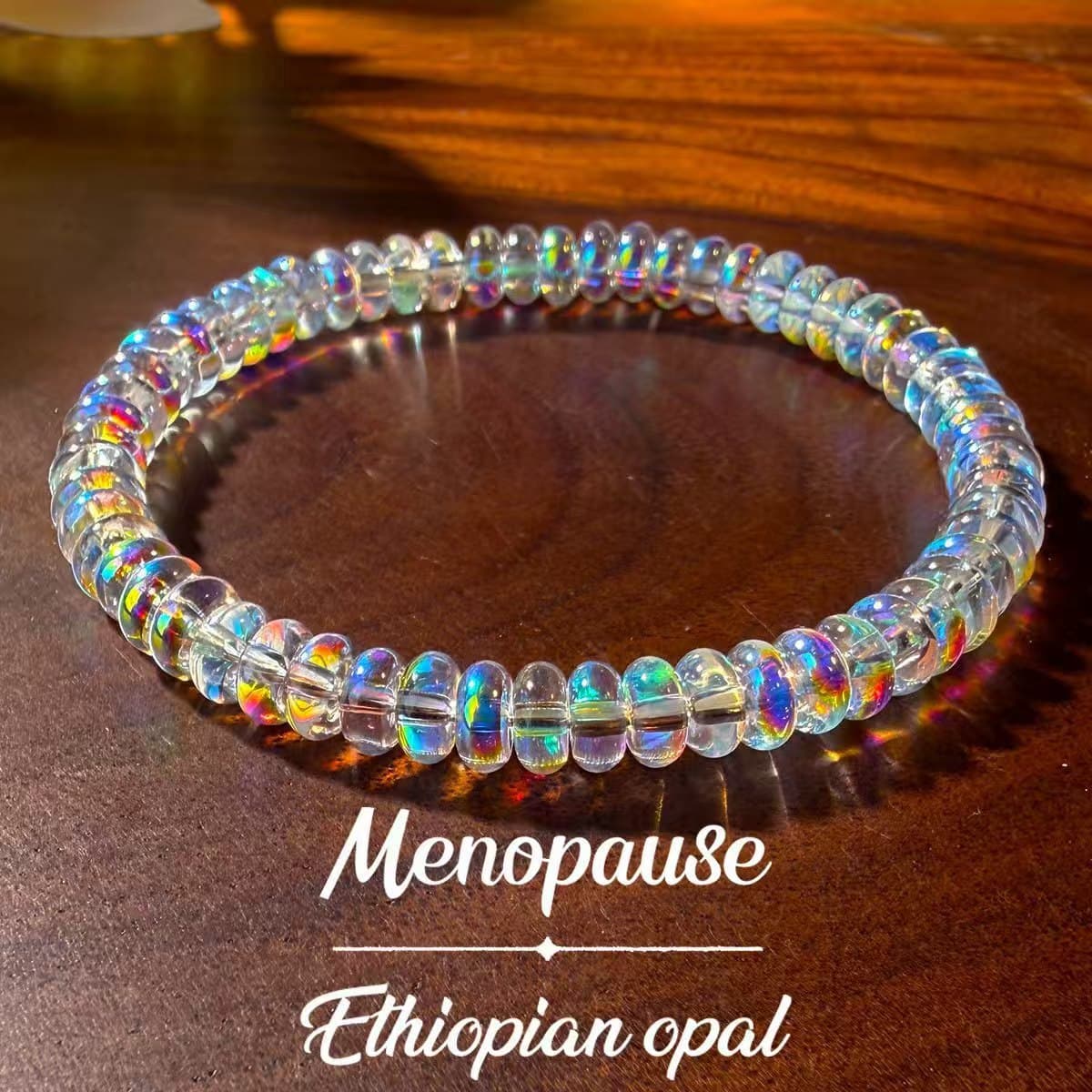 Pulseira de cristal de opala