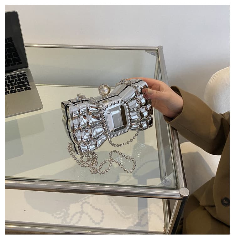 Bolsa feminina com laço de acrílico 8