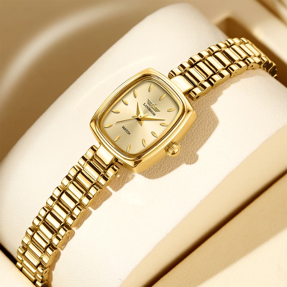 Relógio feminino Niche Vintage Petite Dourado
