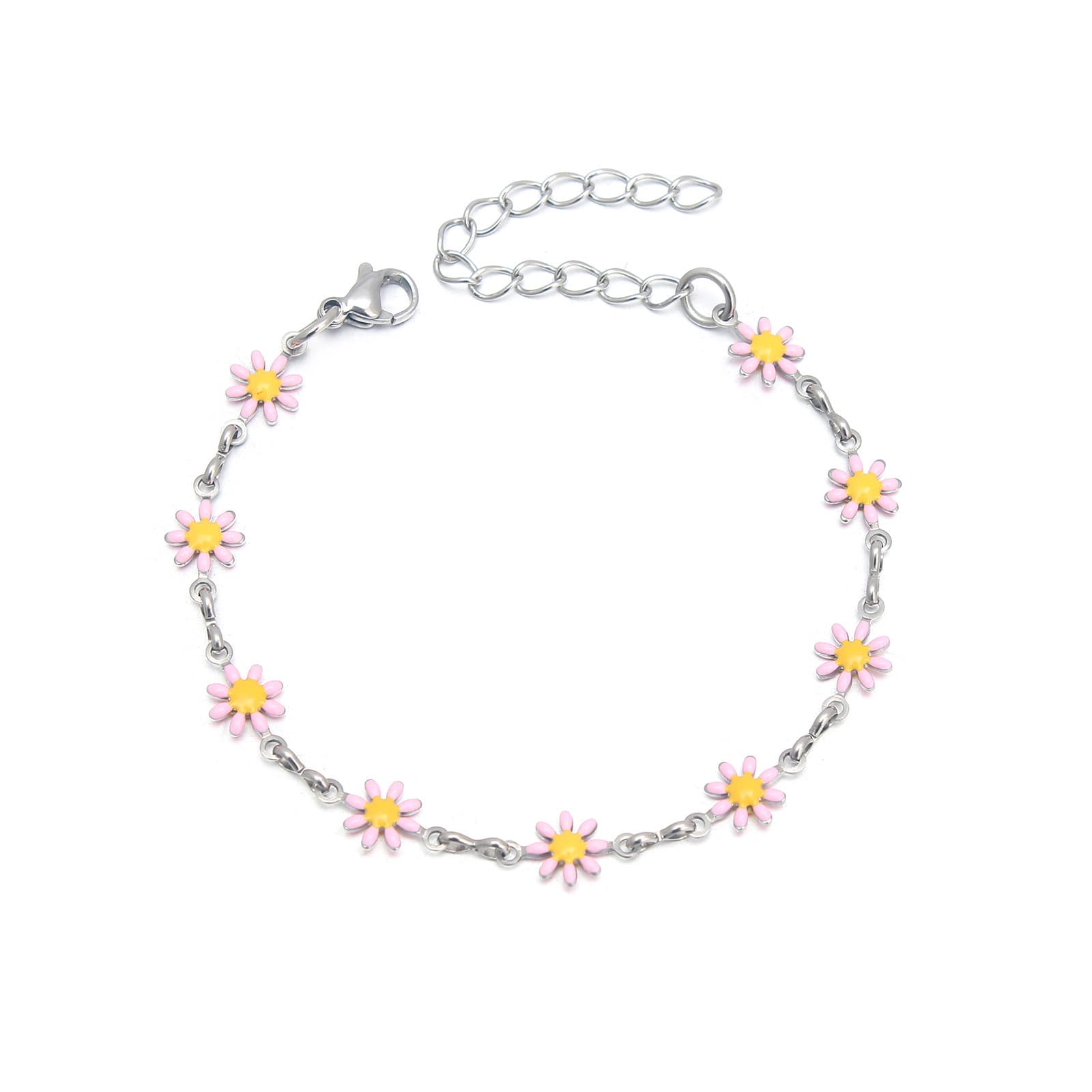 Bracelete pequena com flor nova para mulheres
