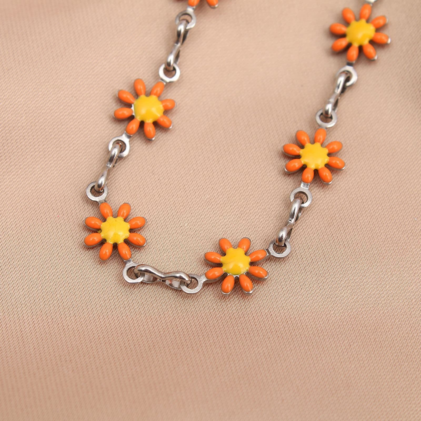 Bracelete pequena com flor nova para mulheres 3
