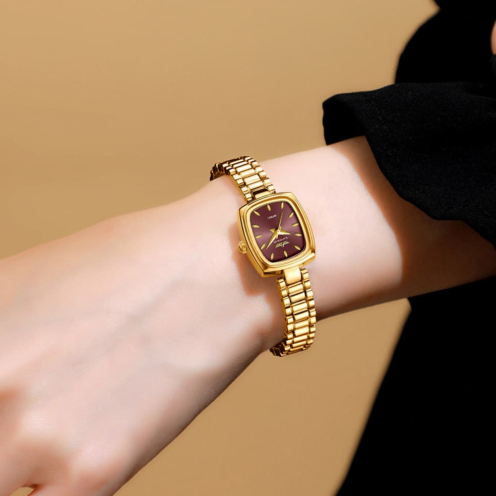 Relógio feminino Niche Vintage Petite Dourado 9