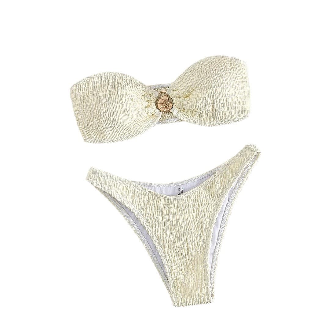 Biquíni Liso Color Two Piece Ruched 4