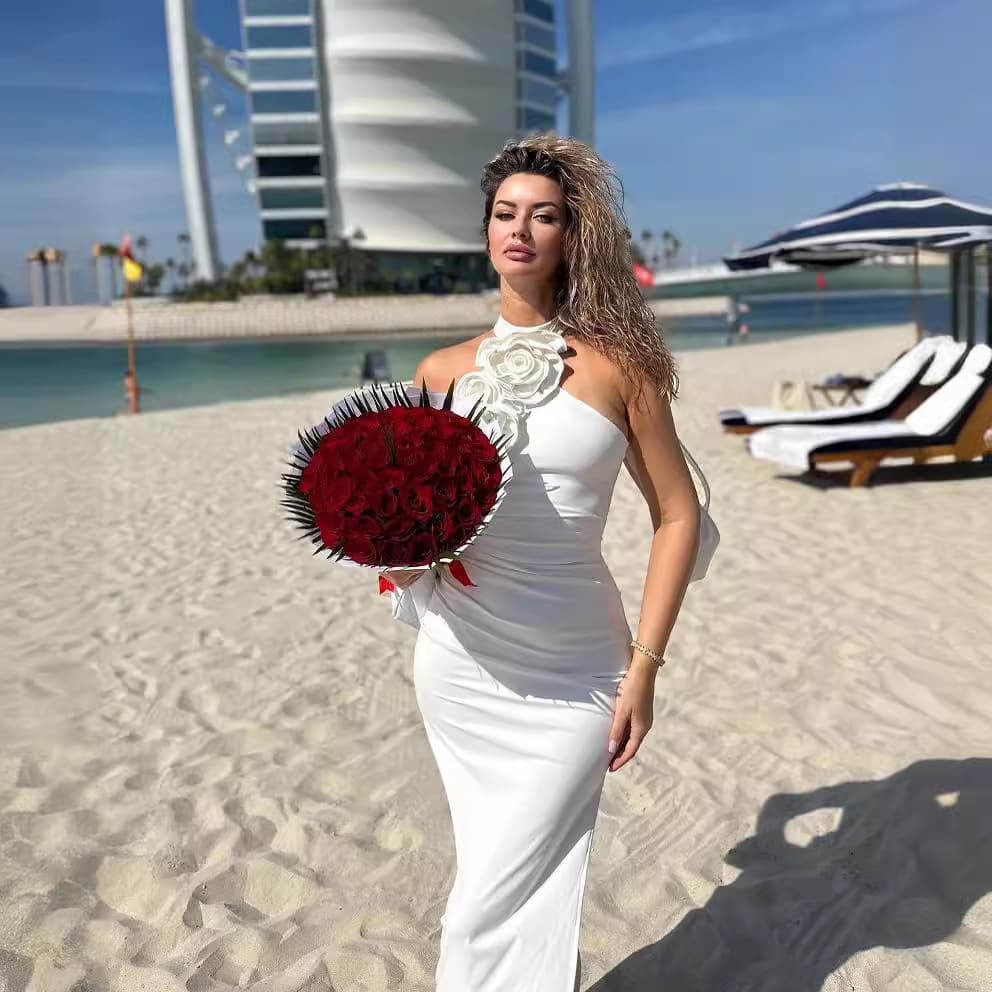 Vestido Longo De Cintura Alta Com Decote 7