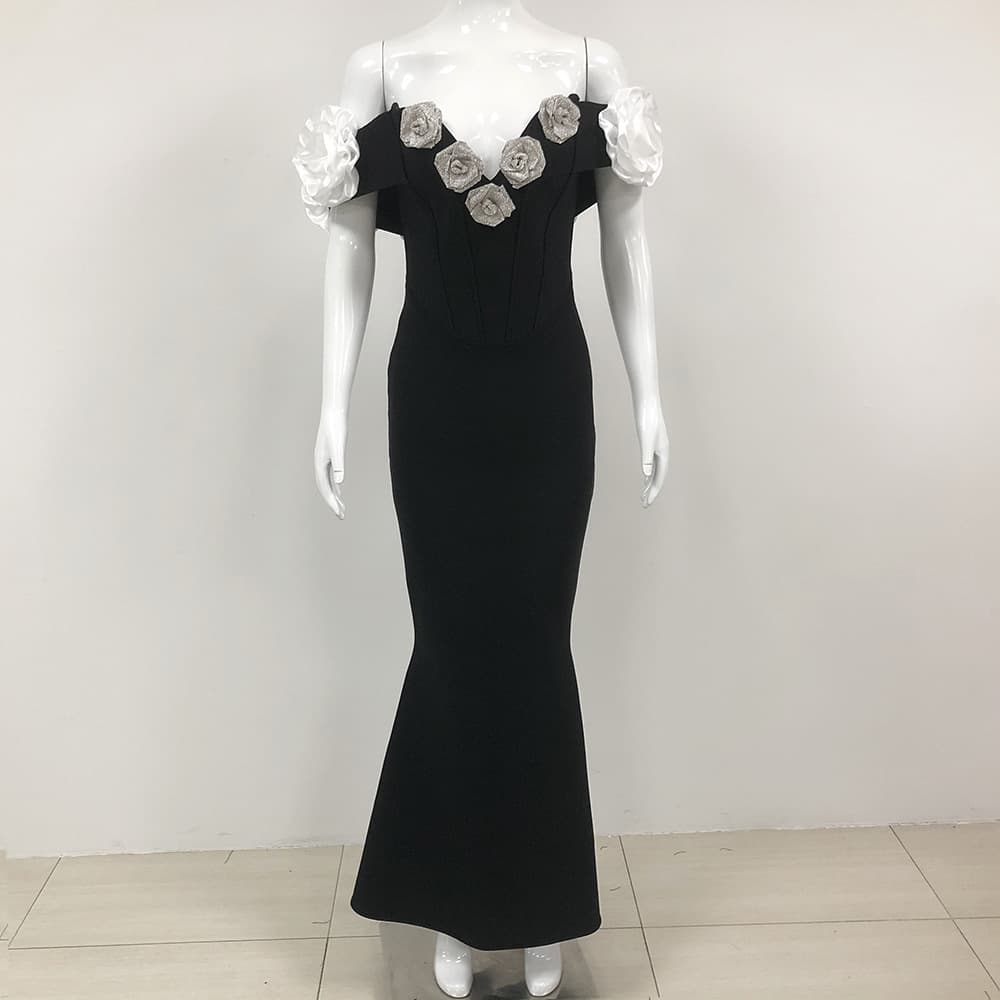 Vestido de Festa, Cintura Alta, Florada 5