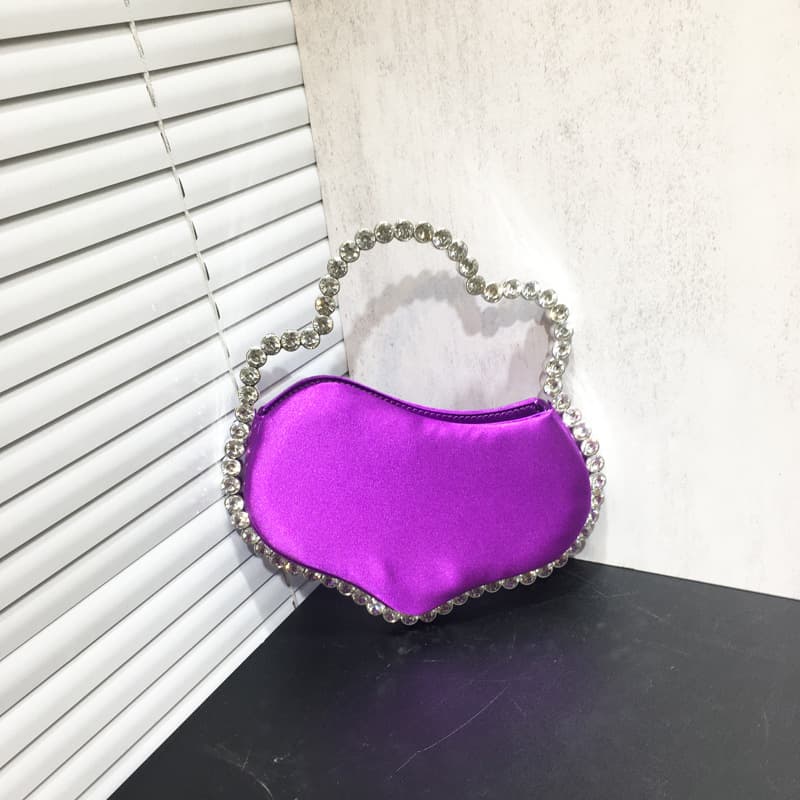 Nova bolsa de mão irregular com strass para mulheres 10